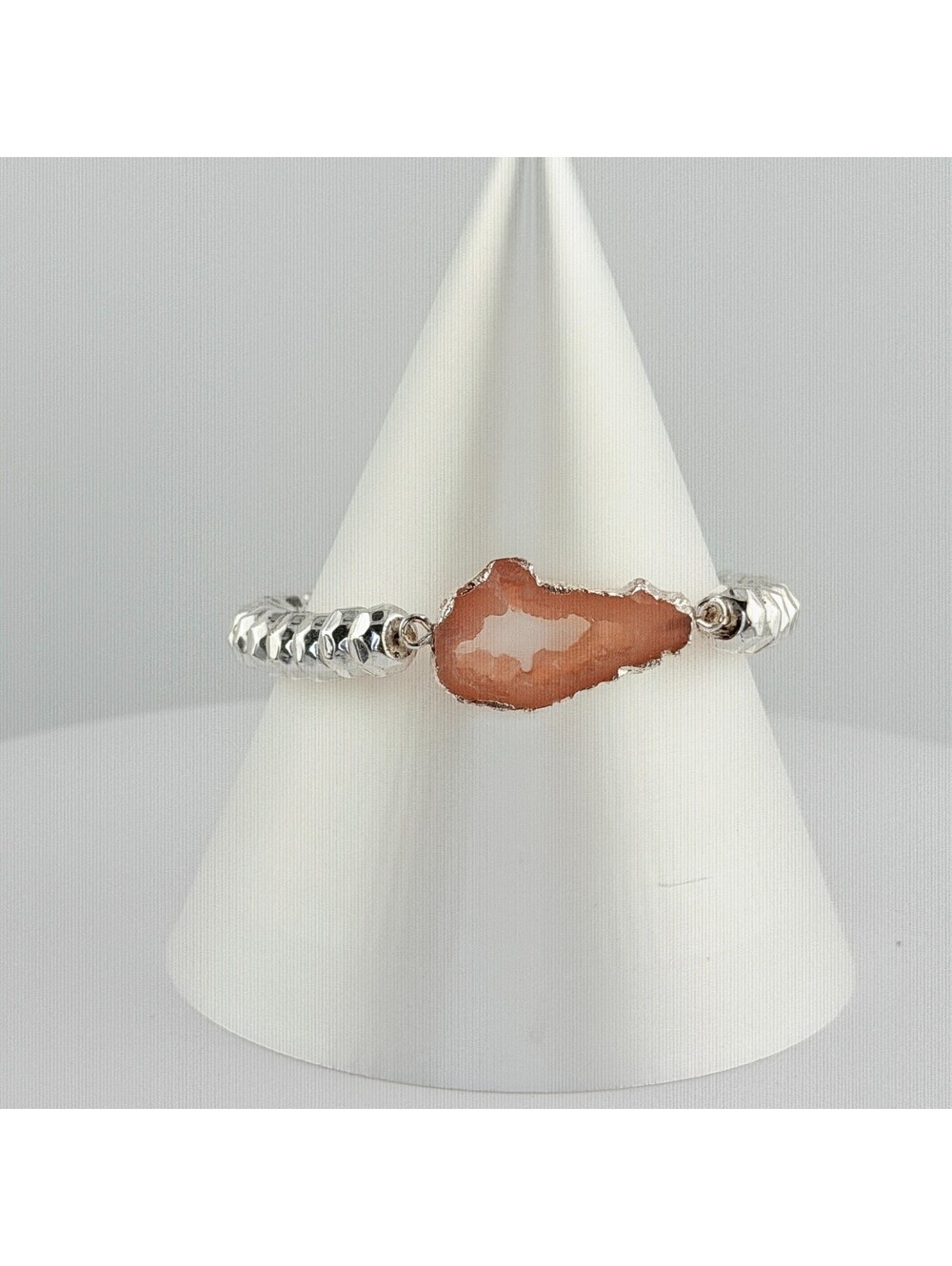 Bomb Party Single Stack Druzy Bracelet - on Silver Plating #159